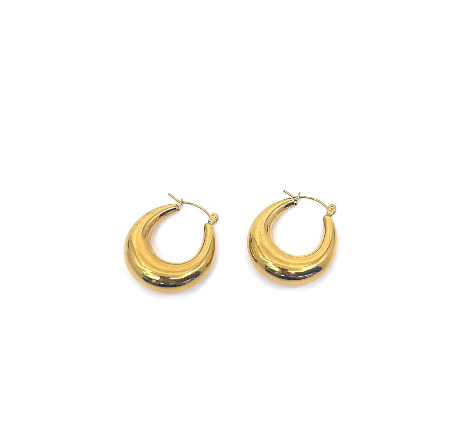 Golden Crescent Hoops