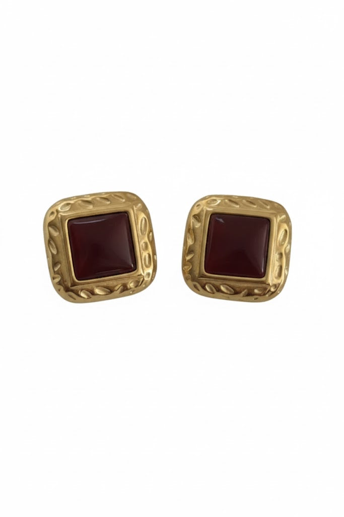 Ruby Bold Gold Earrings