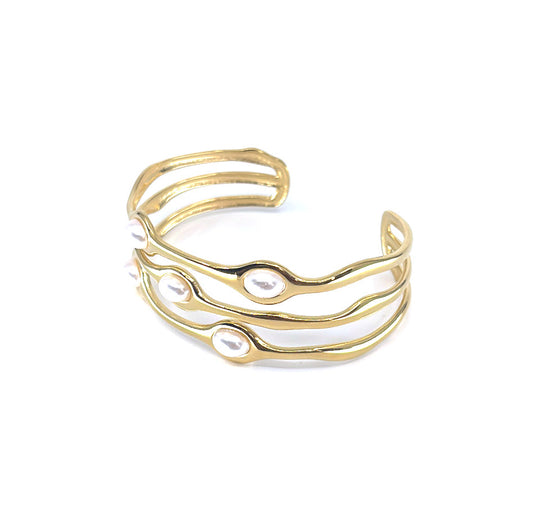 Wave Pearl Cuff