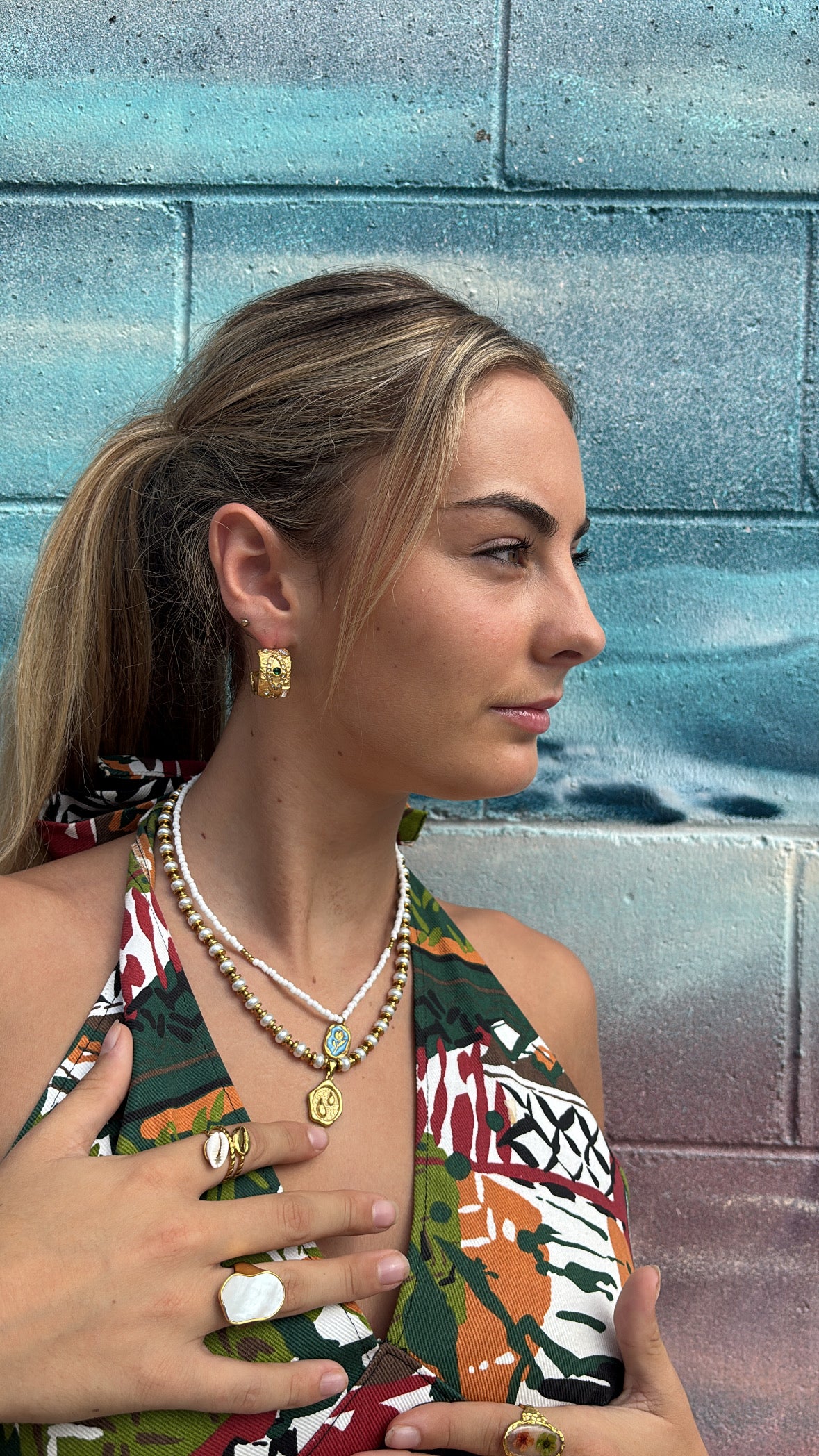 Treasure Hoop Earrings