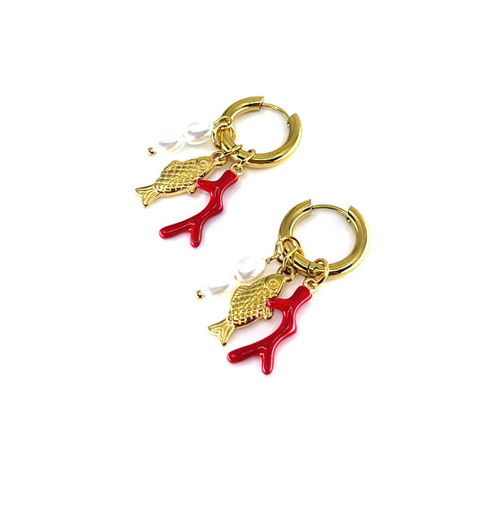 Ocean Treasure Hoops