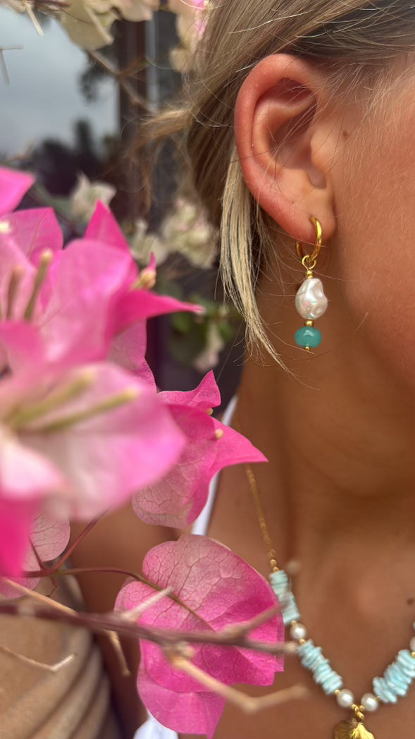 Ocean Breeze Hoop Earrings