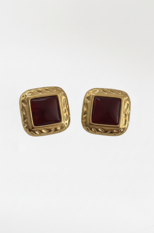 Ruby Bold Gold Earrings