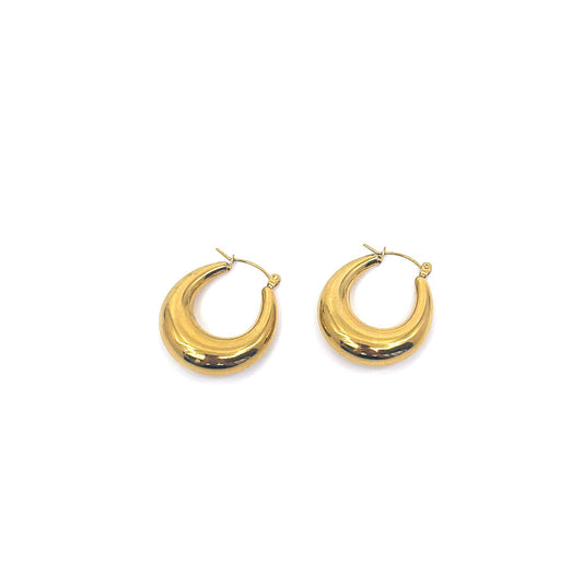 Golden Crescent Hoops