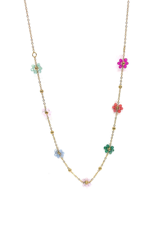 Flower Puff Necklace