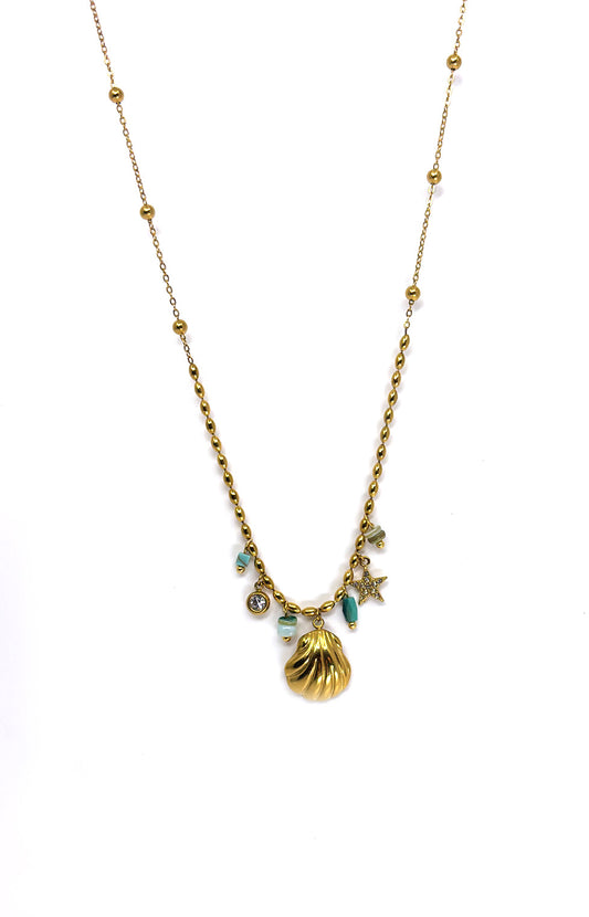 Golden Seashell Necklace